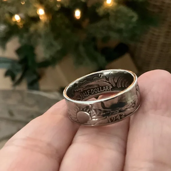 Silver 90% Coin Rings Bundle 2x Continental Silver